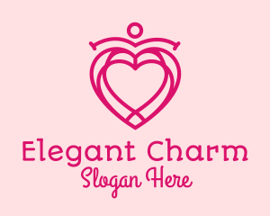 Pendant - Heart Pendant Outline logo design