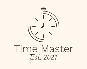 Chronometer - Minimalist Stopwatch Time logo design
