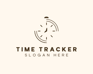 Stopwatch - Minimalist Stopwatch Time logo design