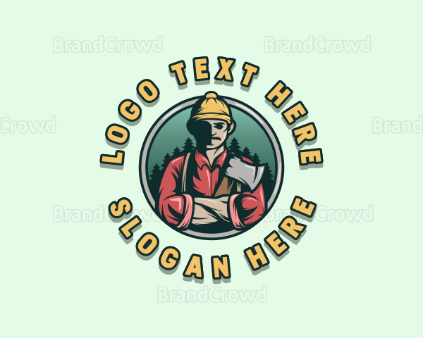 Lumberjack Axe Woodcutter Logo