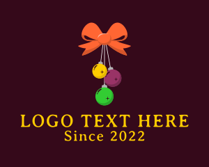 Festivity - Christmas Ribbon Balls logo design