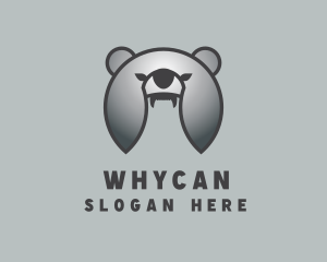 Silver Helmet Bear Logo