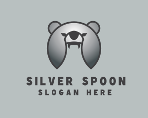 Silver Helmet Bear logo design