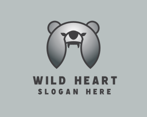 Silver Helmet Bear logo design