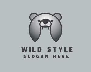 Silver Helmet Bear logo design