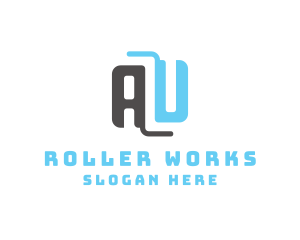 Roller - Modern Tech Roller logo design