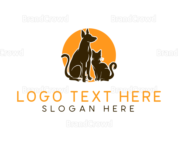 Dog Cat Animal Training Logo