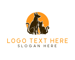 Cat - Dog Cat Animal Training logo design