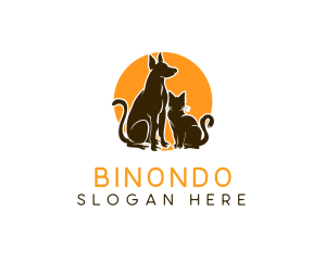 Feline - Dog Cat Animal Training logo design