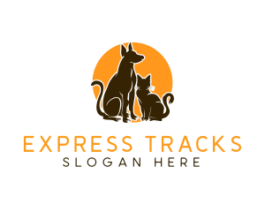 Dog Cat Animal Training logo design