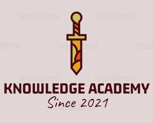 Multicolor Dagger Sword Logo