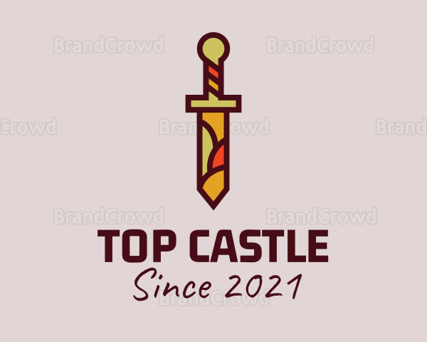 Multicolor Dagger Sword Logo