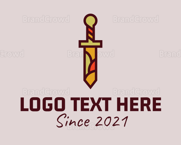 Multicolor Dagger Sword Logo