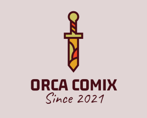 Ancient - Multicolor Dagger Sword logo design