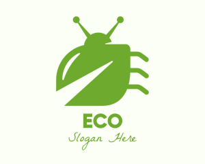 Herbal - Green Leaf Bug logo design