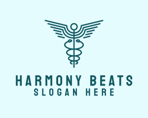 Medical Healthcare Caduceus logo design