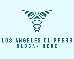 Medical Healthcare Caduceus logo design