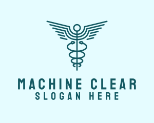 Medical Healthcare Caduceus logo design