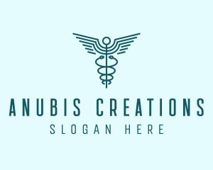 Medical Healthcare Caduceus logo design