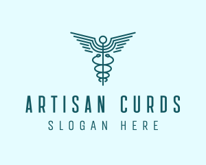 Medical Healthcare Caduceus logo design