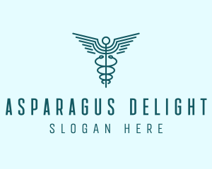 Medical Healthcare Caduceus logo design