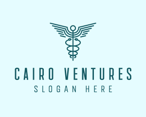 Medical Healthcare Caduceus logo design