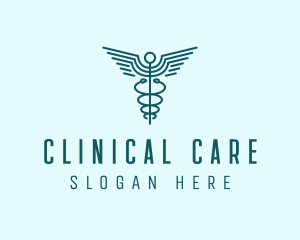 Medical Healthcare Caduceus logo design