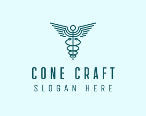 Medical Healthcare Caduceus logo design