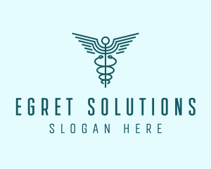 Medical Healthcare Caduceus logo design