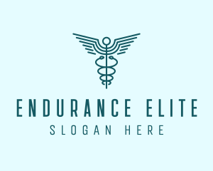 Medical Healthcare Caduceus logo design