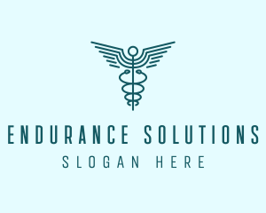 Medical Healthcare Caduceus logo design