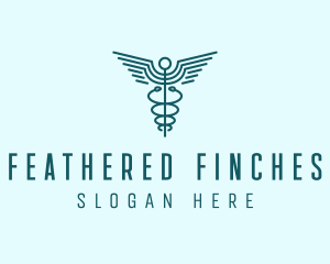 Medical Healthcare Caduceus logo design