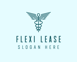 Medical Healthcare Caduceus logo design