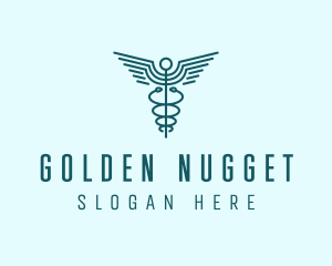 Medical Healthcare Caduceus logo design