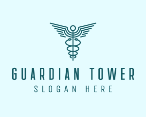 Medical Healthcare Caduceus logo design