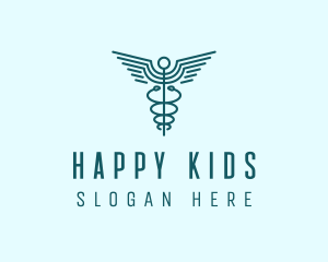 Medical Healthcare Caduceus logo design