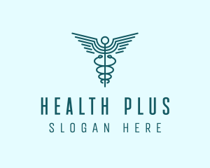 Medical Healthcare Caduceus logo design