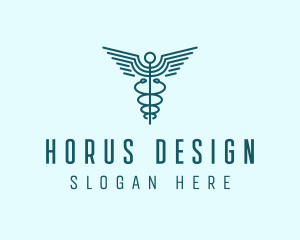 Medical Healthcare Caduceus logo design