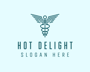 Medical Healthcare Caduceus logo design