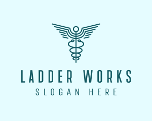 Medical Healthcare Caduceus logo design