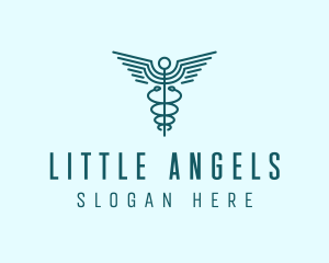 Medical Healthcare Caduceus logo design