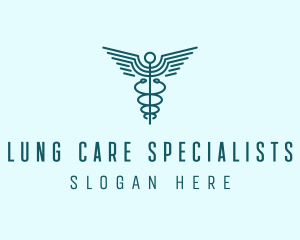 Medical Healthcare Caduceus logo design