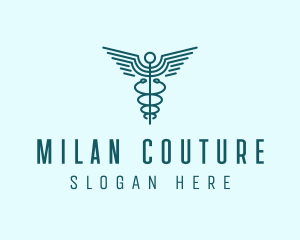 Medical Healthcare Caduceus logo design