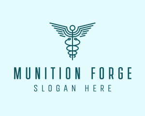 Medical Healthcare Caduceus logo design