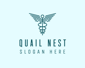 Medical Healthcare Caduceus logo design