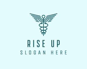 Medical Healthcare Caduceus logo design