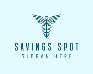 Medical Healthcare Caduceus logo design