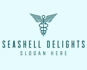 Medical Healthcare Caduceus logo design