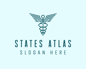 Medical Healthcare Caduceus logo design