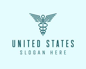 Medical Healthcare Caduceus logo design